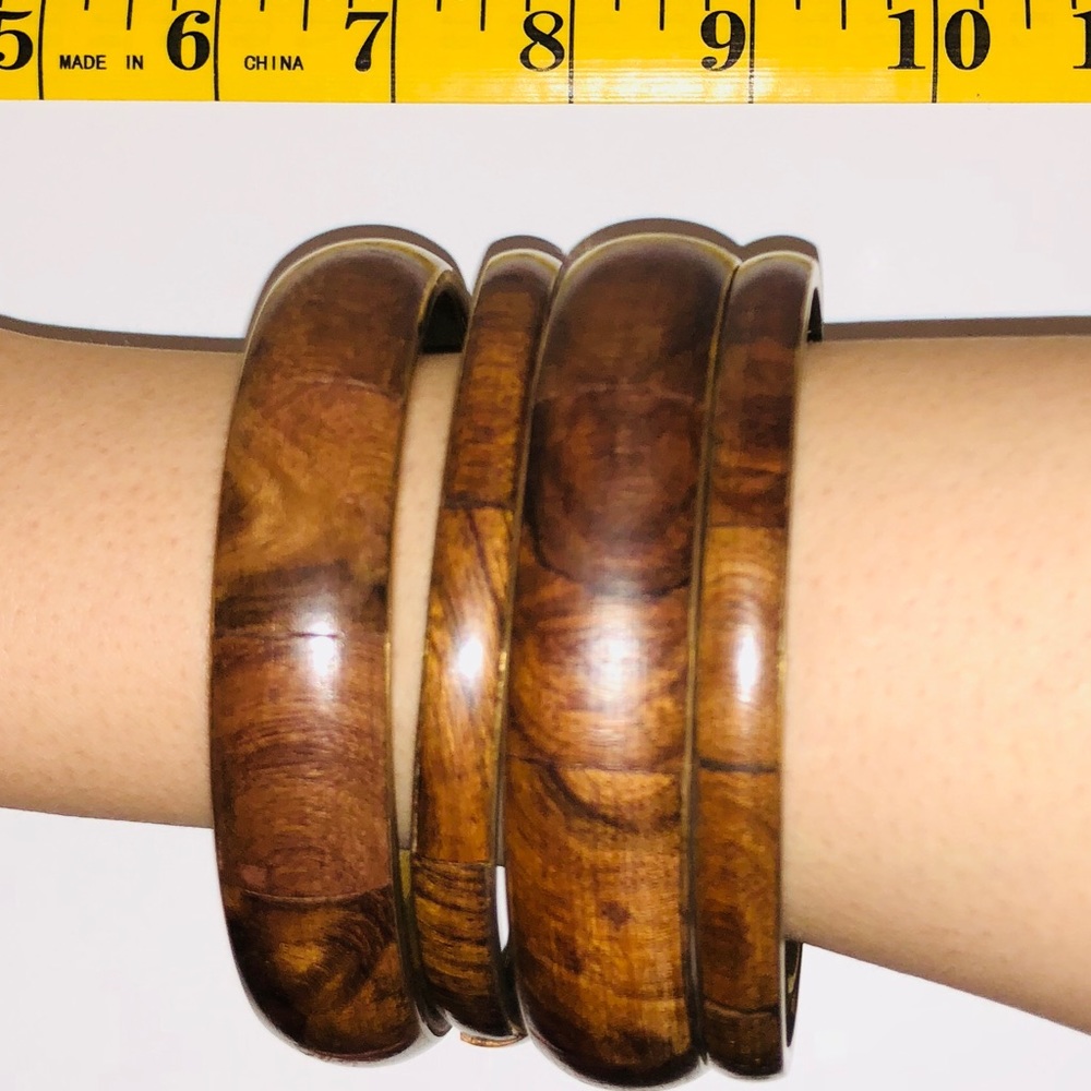 Wooden style bracelet set